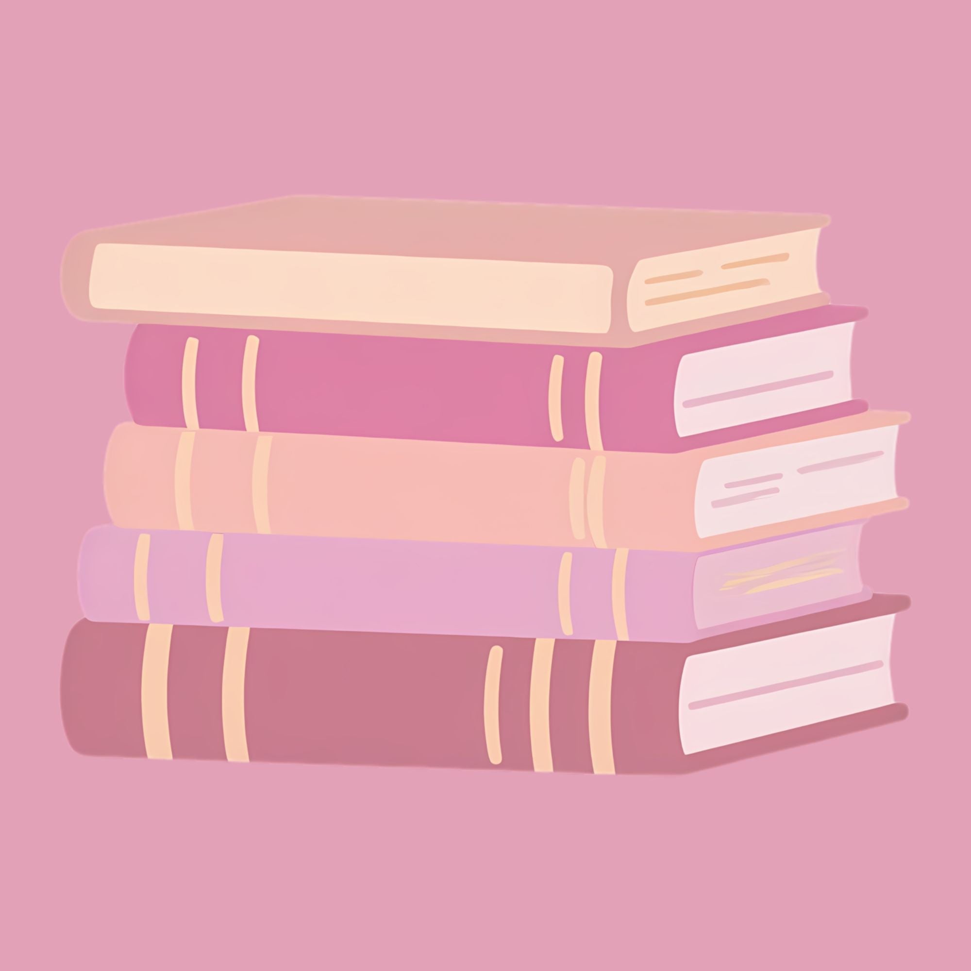 Illustration for the Find Their Candle book lover collection featuring stacked books and text for book lover candles, gifts for readers and cosy reading moments.