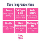 Say it With Wax | Core Fragrance Menu 